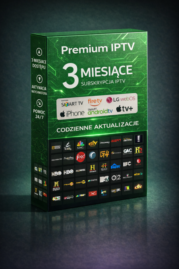 Abonament IPTV Polska 3 Miesiące — 25 000+ Kanałów HD i 4K